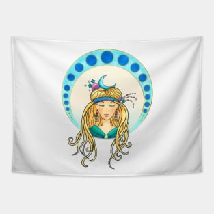 Moon lady Tapestry