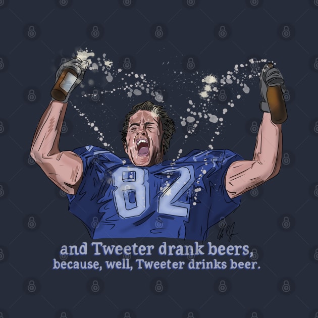 Varsity Blues: Tweeter Drank Beers by 51Deesigns