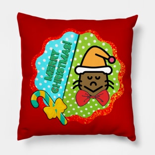 Merry Christmas colorful elf Pillow