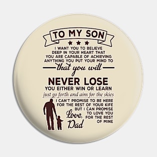 To My Son Pin