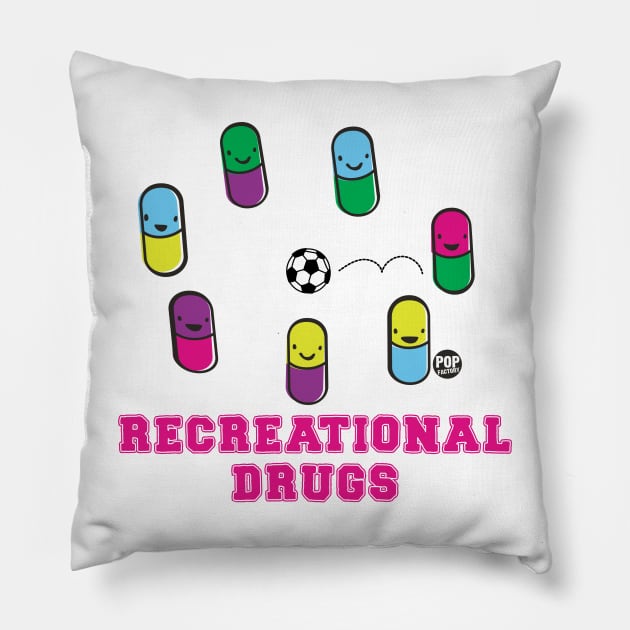 RECREATIONAL DRUGS Pillow by toddgoldmanart