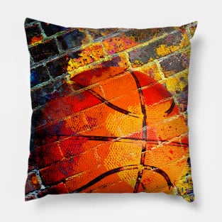 Basketball art print swoosh 105- basketball artwork Pillow