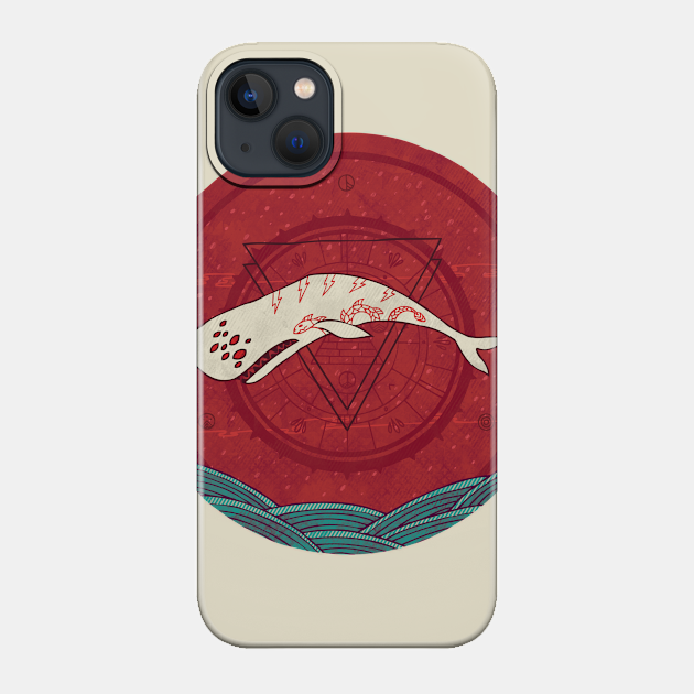 The Devil Roams These Waters - Whale - Phone Case