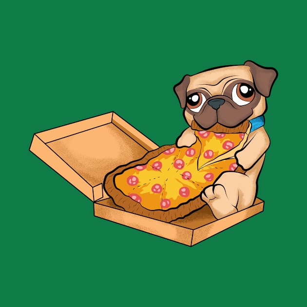 cute pug pizza funny dogs lovers pizza lover by the house of parodies