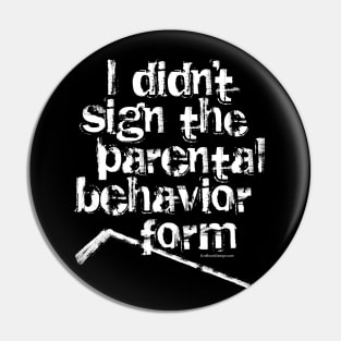 Parental Behavior Form (Hockey) Pin