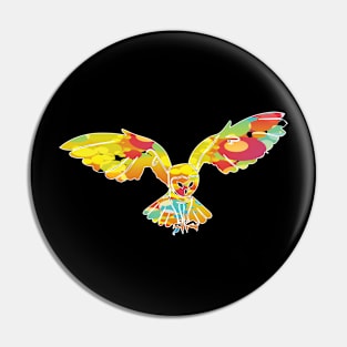 Great owl owl bird t-shirt Pin