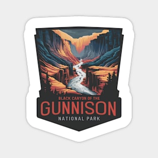 Elegant Black Canyon of the Gunnison National Park Emblem Magnet