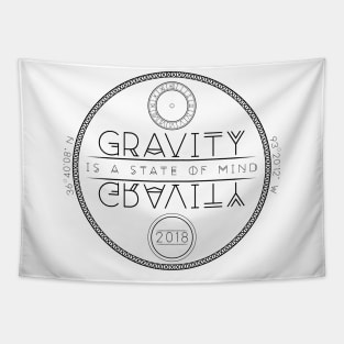 Gravity Is A State Of Mind (Black) Tapestry