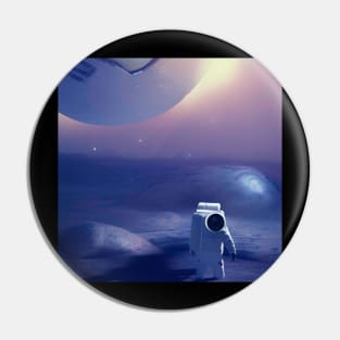 The astronaut land on moon. Pin