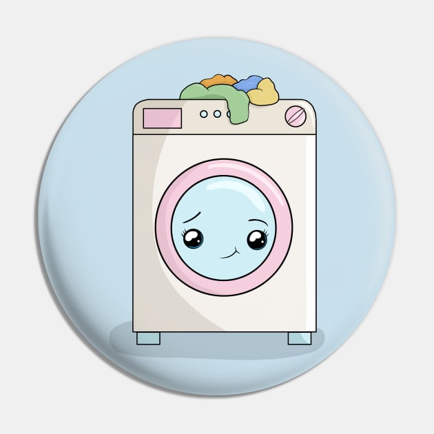 Kawaii Washing Machine Pin by valentinahramov