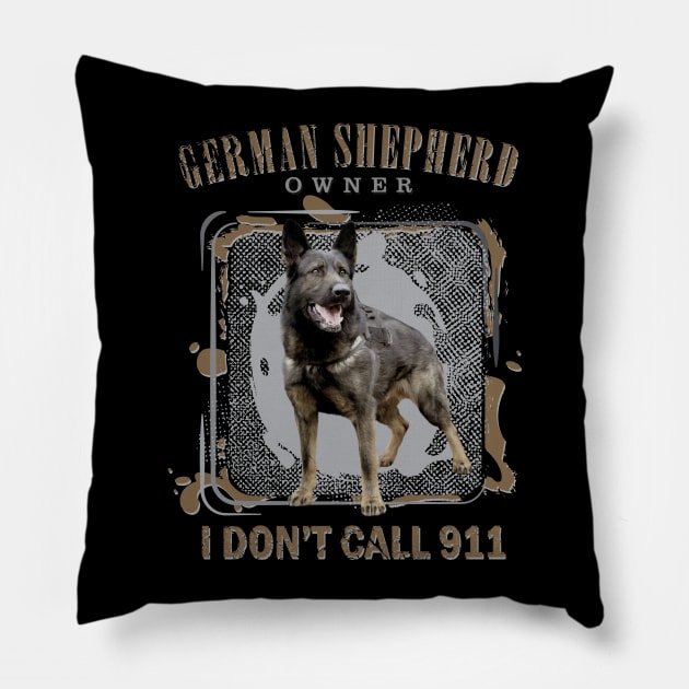 German Shepherd Dog - GSD Pillow by Nartissima