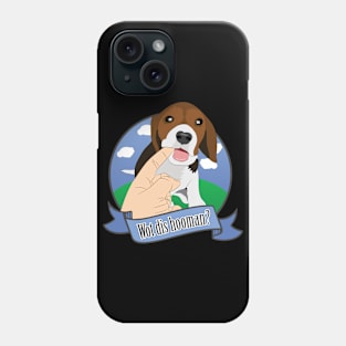 Beagle biting finger - Wot dis hooman? Phone Case