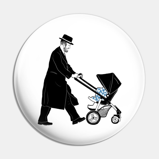 Hasidic jew with the stroller Pin by argiropulo