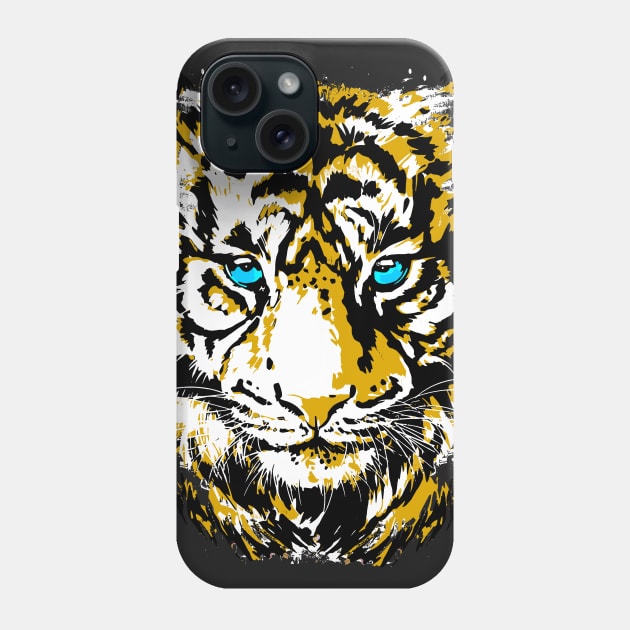Safari Tiger Head - Colourful Tiger Eyes Phone Case by BigWildKiwi