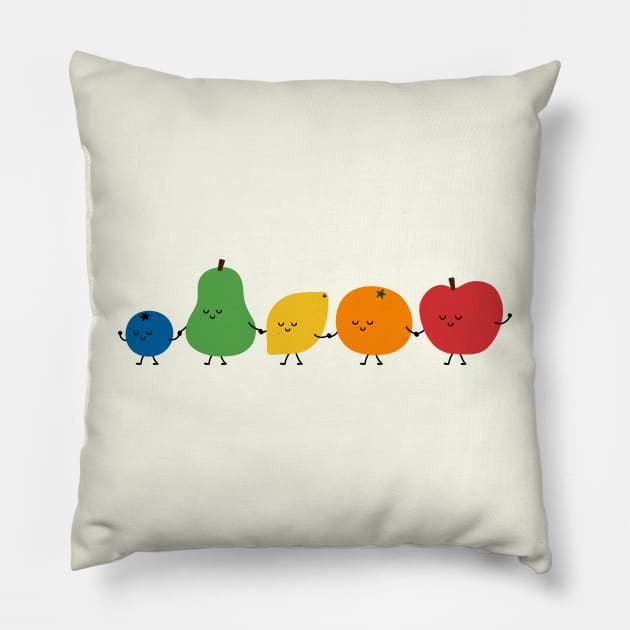 Fruit Parade Pillow by AndyWestface