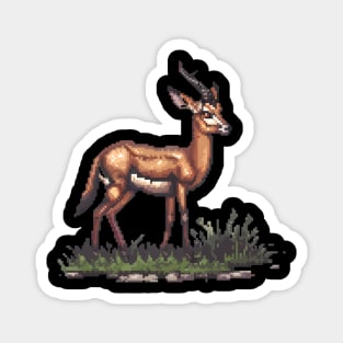 Gazelle in Pixel Form Magnet