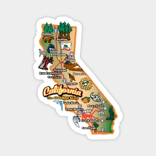 Vintage California State Map Magnet