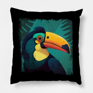 colorful toucan Pillow