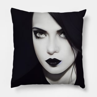 Dark Mysterious Woman Pillow