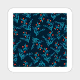 Blue Christmas Magnet