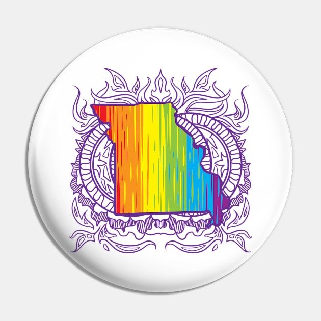 Missouri Mandala Pride Pin by Manfish Inc.
