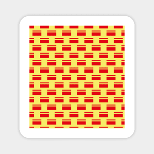 Pattern yellow red mask decoration Magnet
