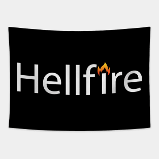 Hellfire artistic text design Tapestry