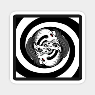 Extended Spiral Skull Magnet