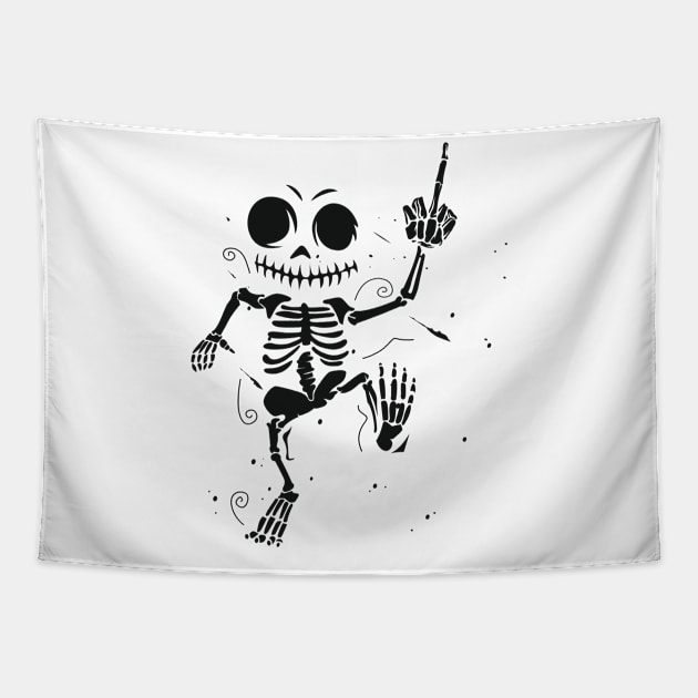 Dancing Skull Tapestry by Whatastory