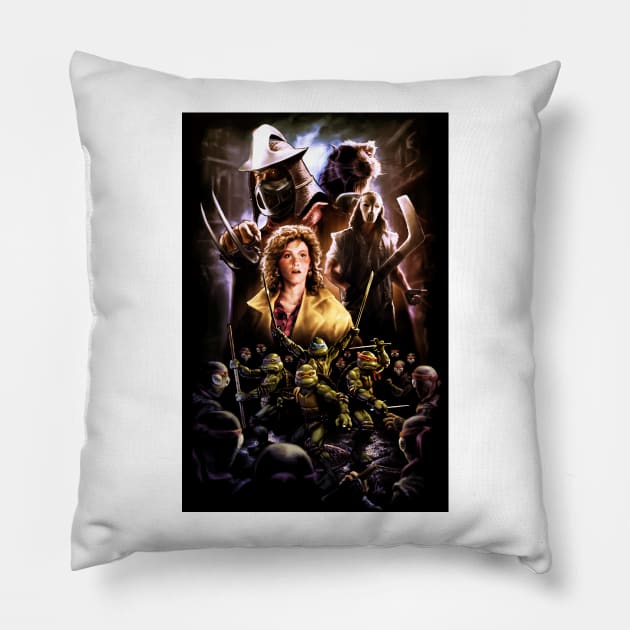 TMNINETY poster Pillow by grungethemovie