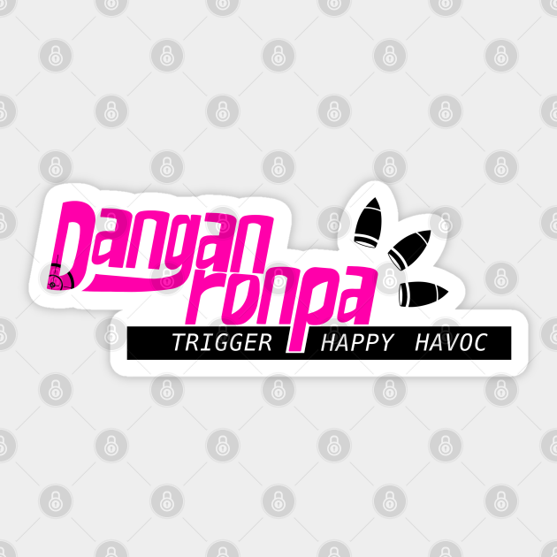 Danganronpa Trigger Happy Havoc Trigger Happy Havoc Sticker Teepublic Sounds perfect wahhhh, i don't danganronpa 1, 2, & v3 height charts | danganronpa amino. danganronpa trigger happy havoc