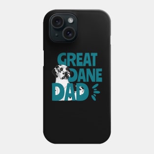 Harlequin Great Dane Dad, Original Digital Illustration II, The Perfect Gift For Dad! Phone Case