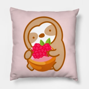 Cute Raspberry Tart Sloth Pillow