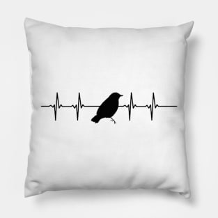 heart beat- bird Pillow