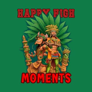 Stoner Aztec God #3 - HAPPY HIGH MOMENTS T-Shirt