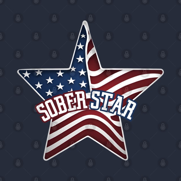 American Flag Sober Star by SOS@ddicted