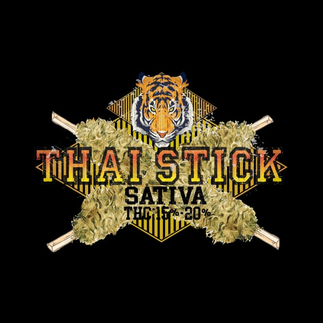 Thai Sticks Cannabis Strain Art by kushcoast