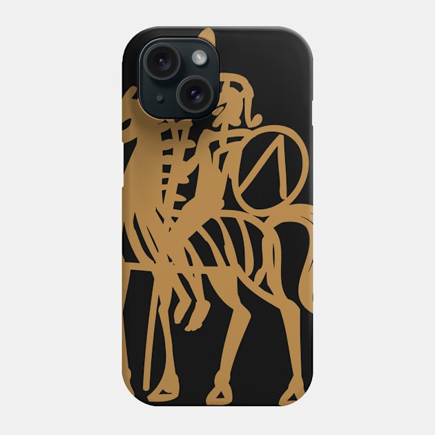 Athenian warrior on horseback Phone Case by duxpavlic