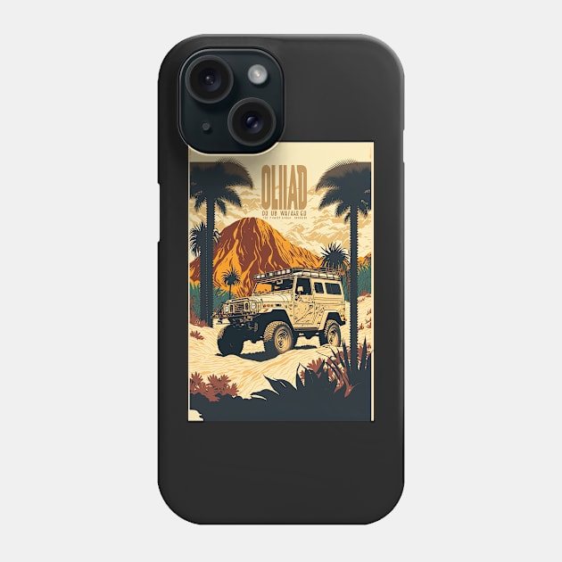 Brown Safari pick up truck in the wild w Phone Case by KoolArtDistrict