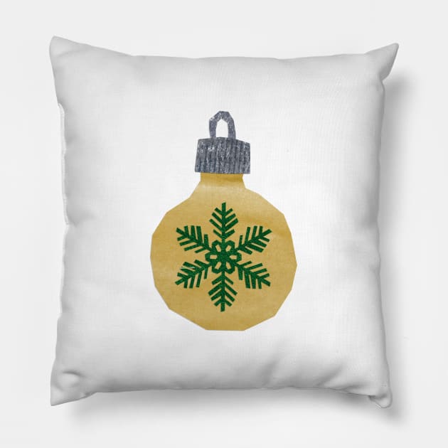 Bauble - Trad small snowflake Pillow by Babban Gaelg