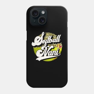 Softball Nani Vintage Leopard Softball Family Matching Phone Case