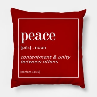 Peace - Romans 14:19 | Bible Quotes Pillow