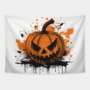 Graffiti Halloween Pumpkin Tapestry