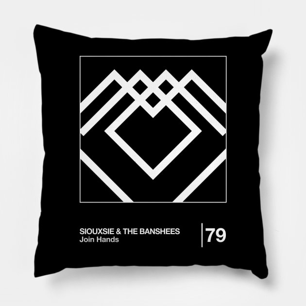 Join Hands / Minimalist Style Graphic Design Pillow by saudade