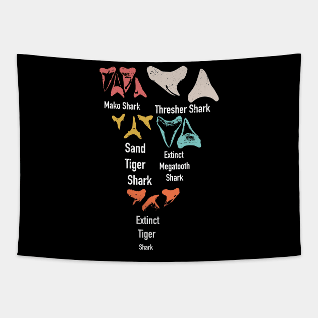 Shark teeth Hunting Identity  / Shark teeth collector design / tooth collecting lover / shark lover Tapestry by Anodyle