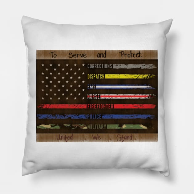 America’s frontliners Pillow by LHaynes2020