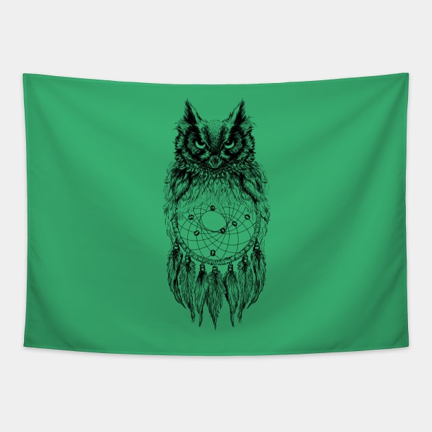 Dreamy Owl Tapestry by kellabell9