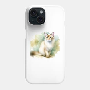 Javanese Cat - Watercolor Cat Phone Case