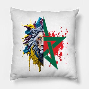 Proud Morocco Flag Gift Moroccan Lovers For Men's Women's Pillow