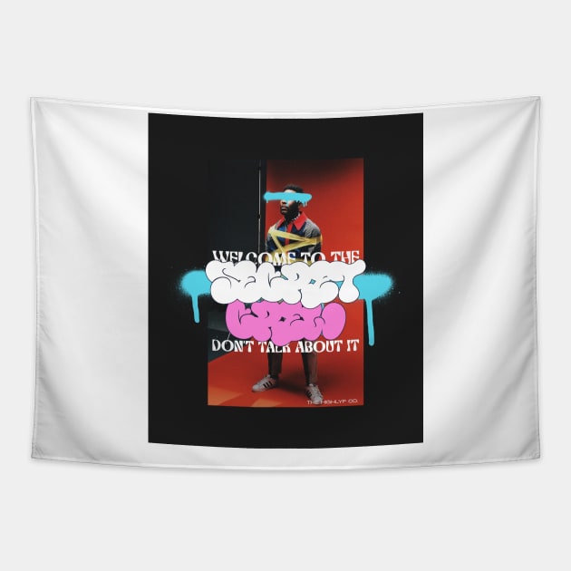 Welcome To The Secret Crew Don't Talk About It Tapestry by proteeshop23